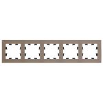 Рамка Systeme Electric AtlasDesign Nature пятиместная шампань (ATN320505)