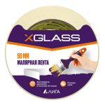 Лента малярная X-Glass белая 50 мм 25 м