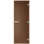 Дверь для бани и сауны стеклянная бронза матовая DoorWood Теплая ночь 690х1890 мм (DW01125)