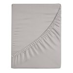 Простыня на резинке 160х200х25 см перкаль серая Василиса Idea