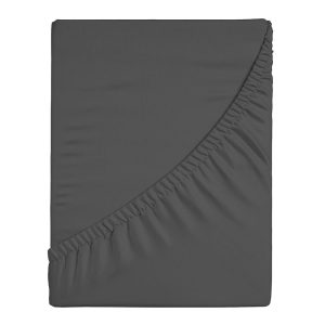 Простыня на резинке 160х200х25 см перкаль графит Василиса Idea