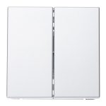 Выключатель Systeme Electric ArtGallery двухклавишный встраиваемый алюминий (GAL000351)