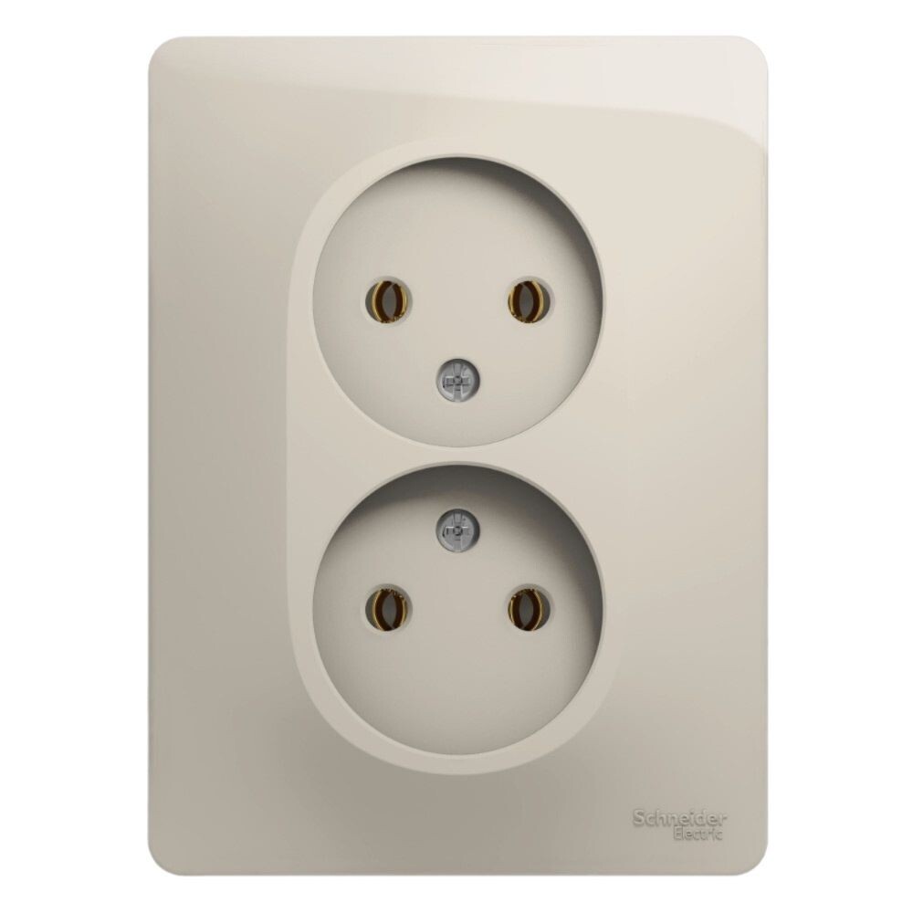 original-24091.jpg Розетка Systeme Electric Glossa встраиваемая молочная (GSL000924) — изображение 1