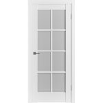 Дверь межкомнатная ER1 800х2000 мм ПВХ эмалекс белая со стеклом с замком и петлями