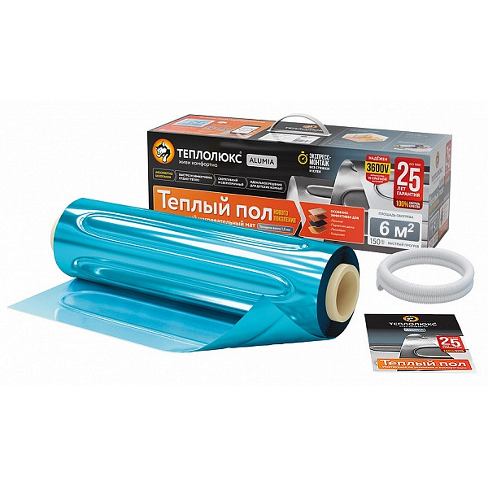 original-24155.jpg Теплый пол нагревательный мат Теплолюкс Alumia 6 кв.м 150 (900) Вт — изображение 1