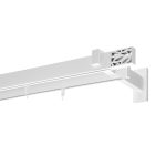 Карниз настенный металлический двухрядный профильный Хай-тек 320 см белый (148.466)