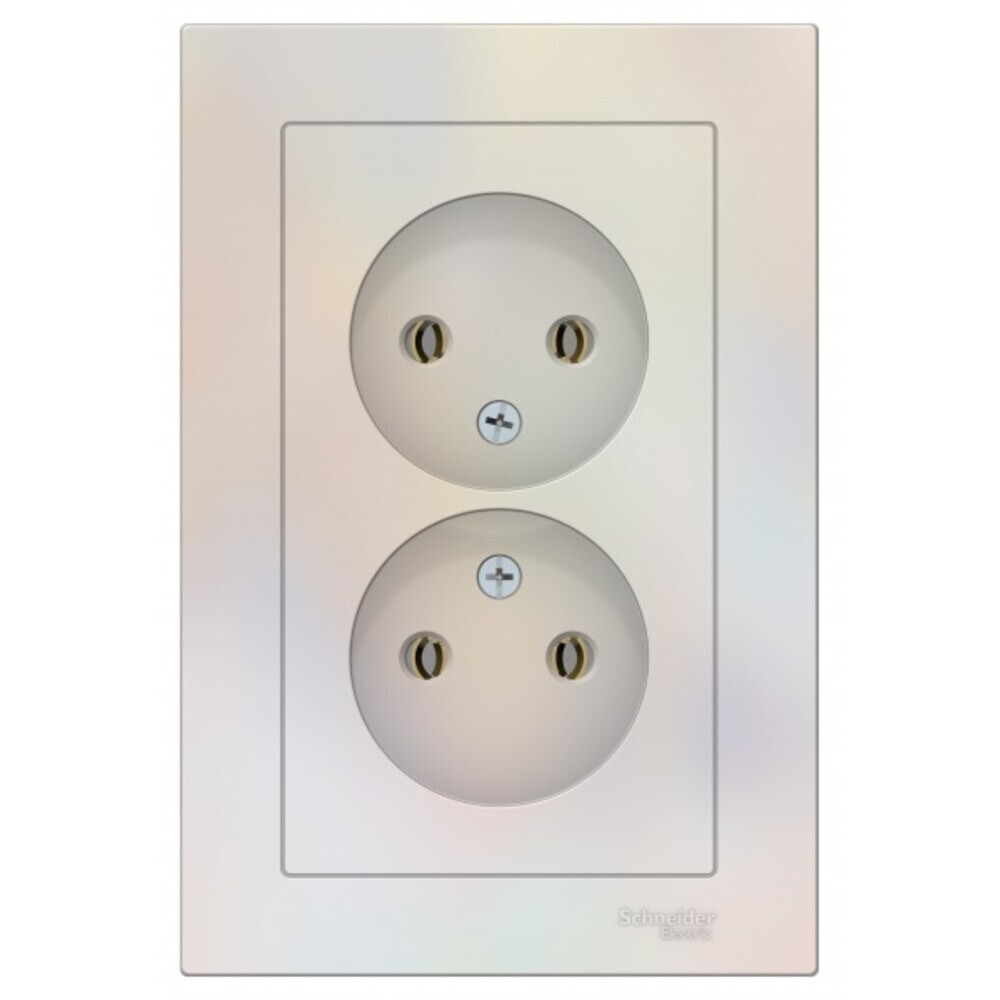 original-24320.jpg Розетка Systeme Electric AtlasDesign встраиваемая жемчуг (ATN000420) — изображение 1