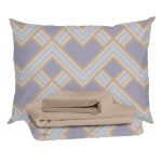 Комплект постельного белья 2-спальный тенсель Mona Liza Alex бежевый с простыней 215х240 см