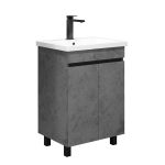 Тумба под раковину Comforty Варадеро 60 см напольная бетон светлый (00-00021234CF)