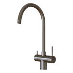 Смеситель для кухни Mixline MLSS-0326 графит с высоким изливом с подключением к фильтру однорычажный (553826)