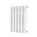 Радиатор алюминиевый 500 мм 6 секций 1" боковое подключение белый
