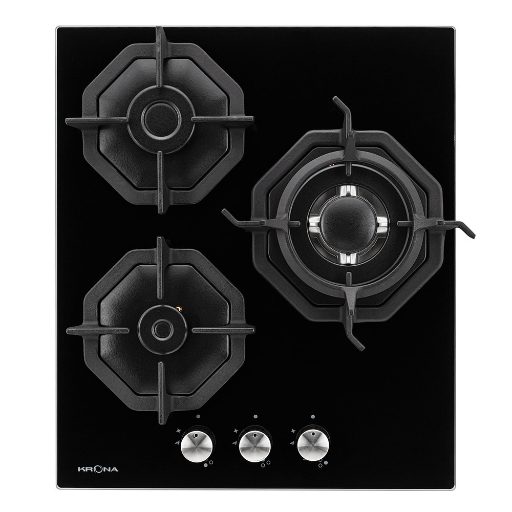 original-24792.jpg Варочная панель газовая Krona Albero 45 3 конфорки черная — изображение 1