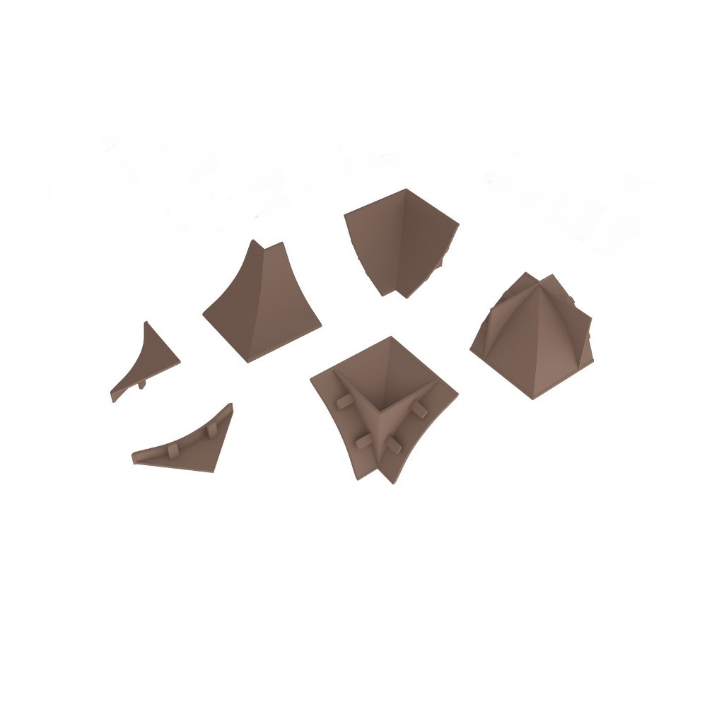 original-24918.jpg Комплект заглушек и уголков для плинтуса 56х30х7 мм бежевый Korner — изображение 1