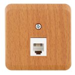 Розетка телефонная Systeme Electric Этюд накладная бук (TELA-001T)