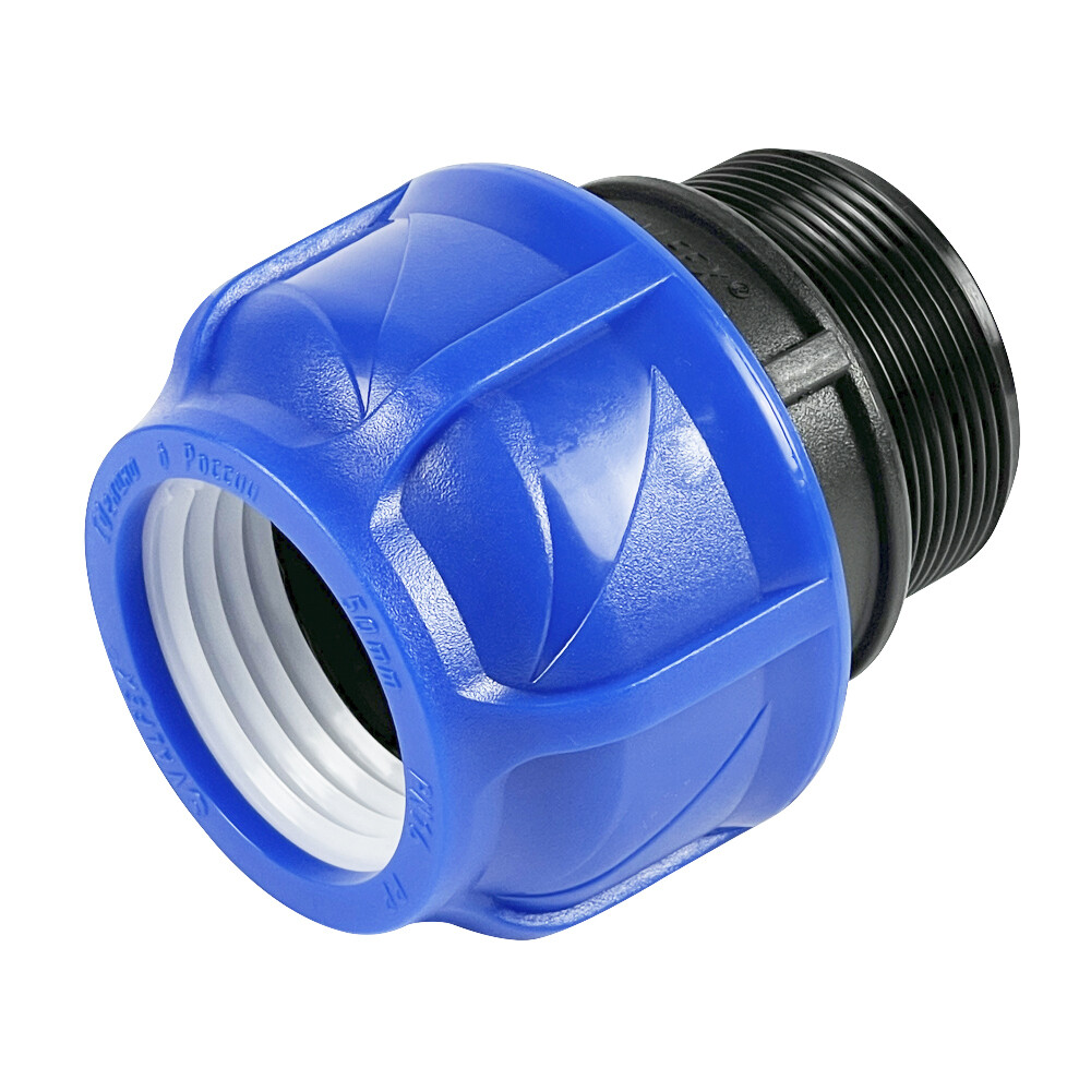 original-25399.jpg Муфта ПНД Valfex компрессионная переходная 50х2 НР(ш) — изображение 1