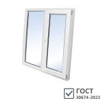 Пластиковое окно VEKA WHS Halo 60 1160х1200 мм 2 створки левая глухая правая поворотно-откидная двухкамерное