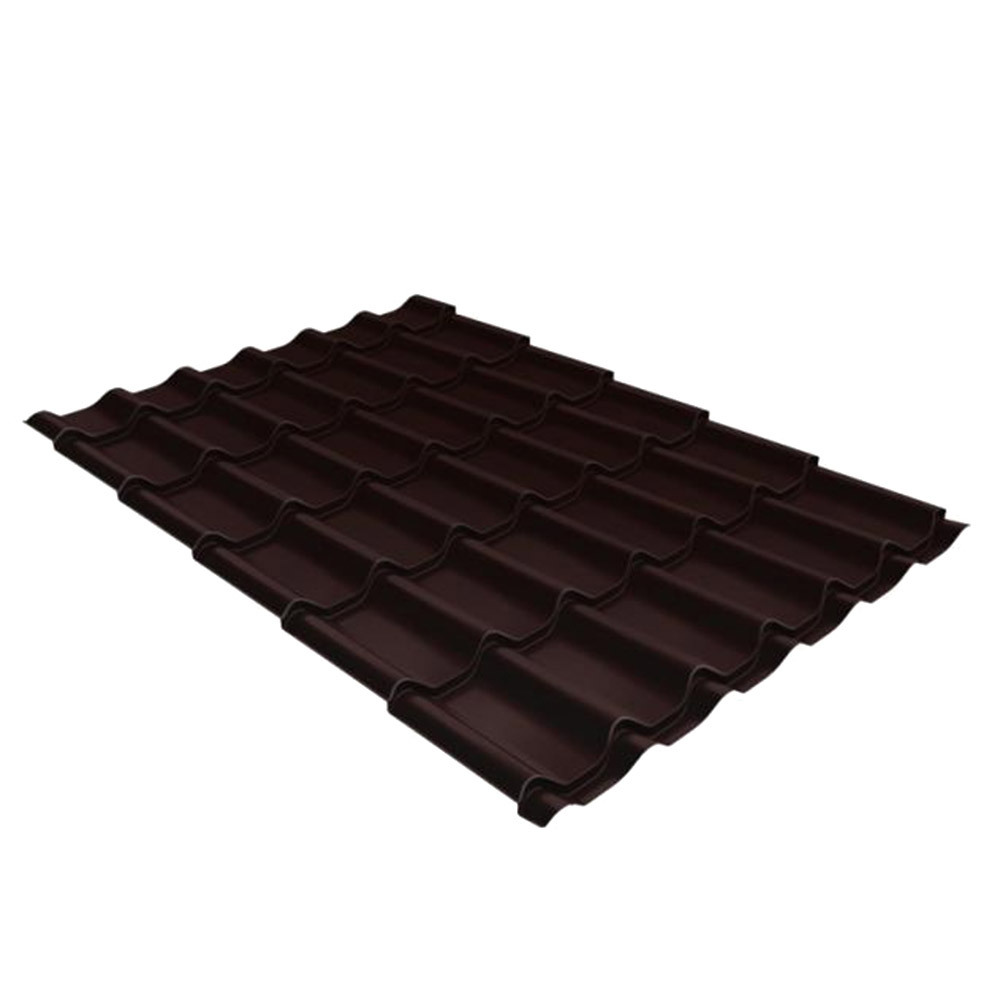 original-26130.jpg Металлочерепица 1,18х2,25 м 0,5 мм Grand Line Классик коричневая RAL 8017 rooftop matte — изображение 1