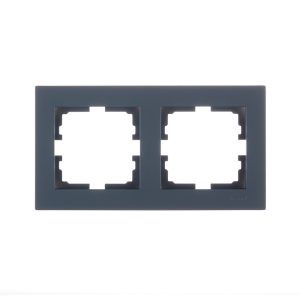 Рамка Lezard Vesna двухместная графит (742-3400-147)