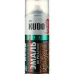 Эмаль аэрозольная по ржавчине Kudo молотковая черная медь полуглянцевая KU-3015 520 мл