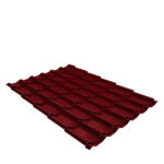 Металлочерепица 1,18х3,6 м 0,5 мм Классик красное вино RAL 3005 полиэстер
