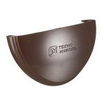 Заглушка желоба Технониколь пластиковая d125 мм коричневая RAL 8017