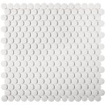 Мозаика Starmosaic Penny Round белая керамическая 315х309х6 мм матовая antislip