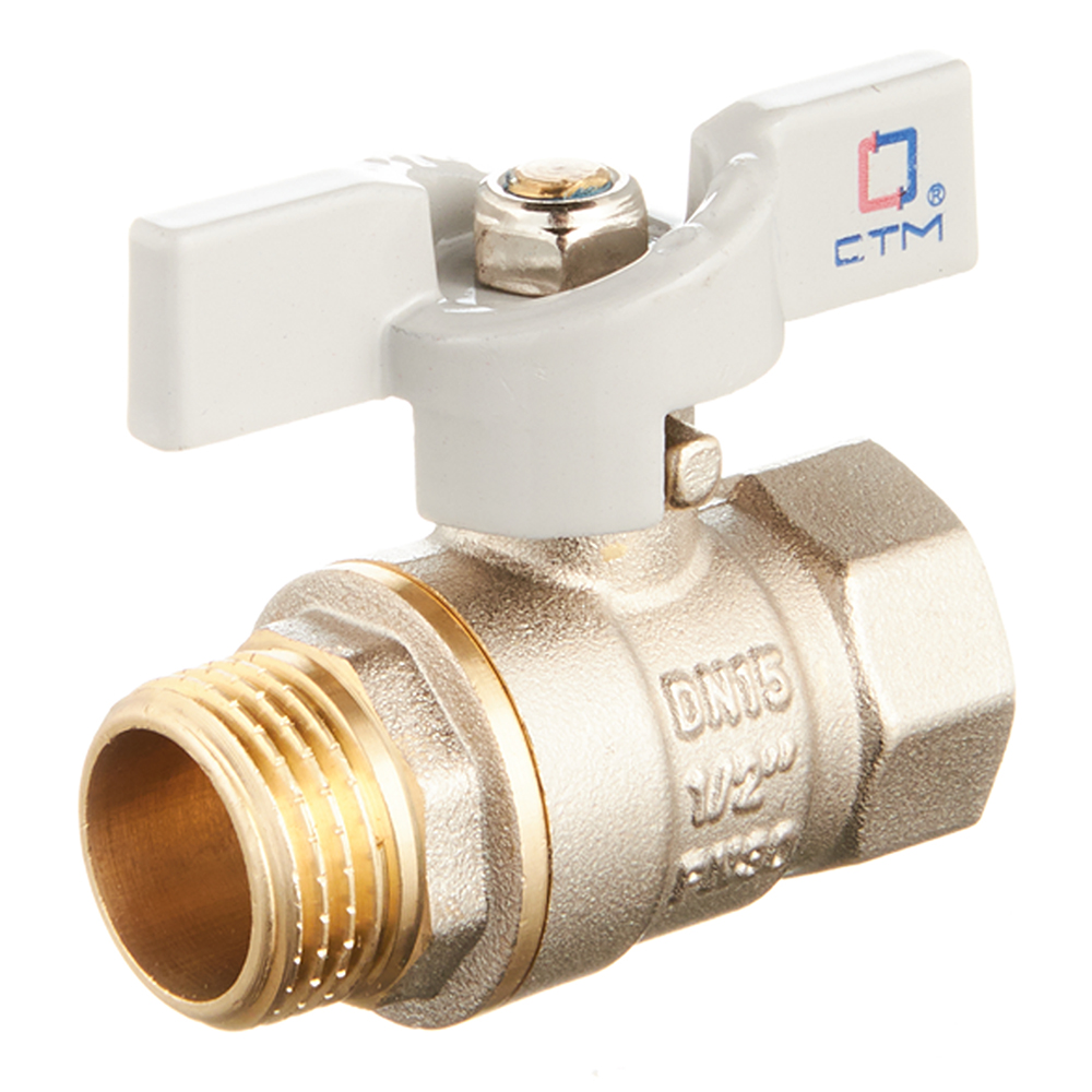 original-27068.jpg Кран шаровой латунный СТМ 1/2 ВР(г) х 1/2 НР(ш) бабочка прямой — изображение 1