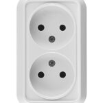 Розетка Makel Siva Ustu накладная белая (45117)