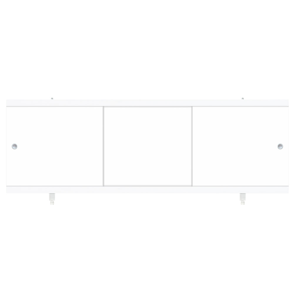 original-27258.jpg Экран для ванны фронтальный Метакам Diletto ПВХ 150х54 см белый раздвижной — изображение 1