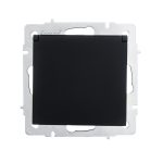 Розетка Lezard Vesna встраиваемая черный бархат с крышкой (742-4288-123B)