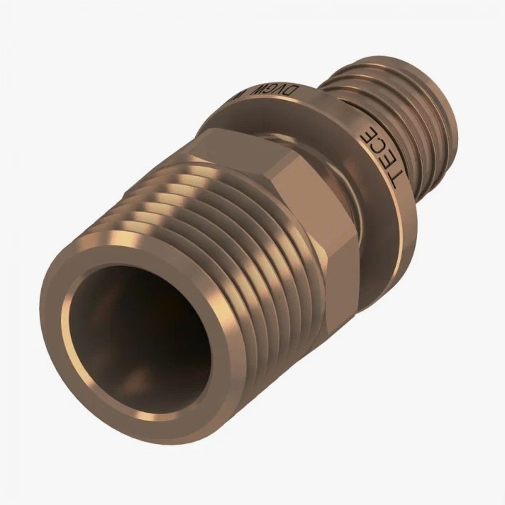 original-27709.jpg Соединитель прямой Tece 16 мм х R 3/4 НР(ш) с ниппелем бронза (705602) — изображение 1