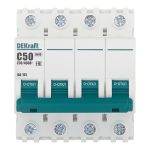 Автоматический выключатель модульный Dekraft BA-101 4Р 50А тип C 4,5 кА 230/400 В (11095DEK)