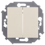 Выключатель Simon 15 двухклавишный встраиваемый слоновая кость (1591398-031)