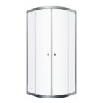 Душевой уголок Triton Альфа хром 80х80х185 см полукруг стекло прозрачное 4 мм (Щ0000056788)