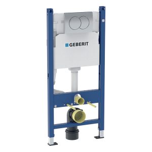 Инсталляция Geberit Delta Duofix для подвесного унитаза с кнопкой хром (458.149.21.1)