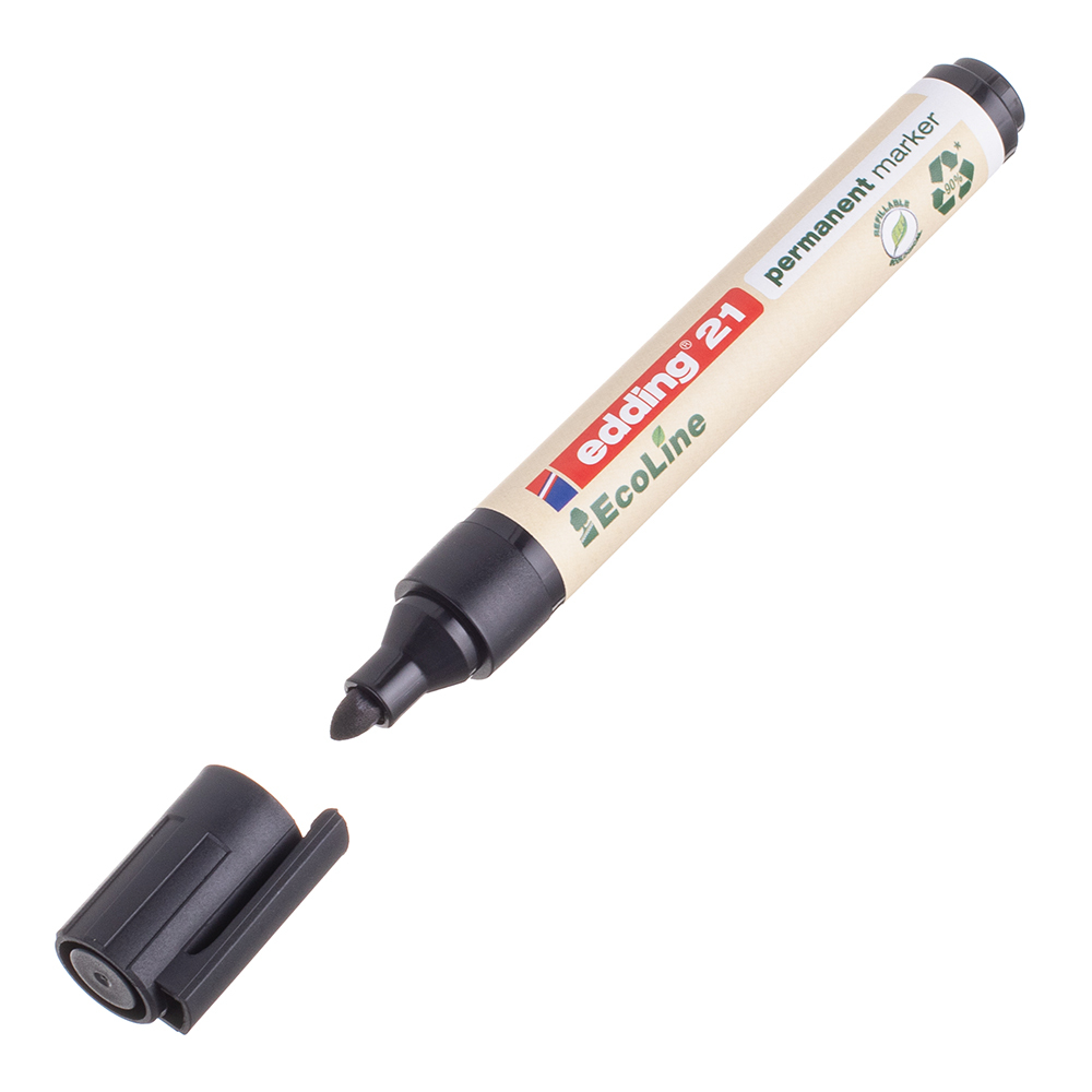 original-28393.jpg Маркер перманентный Edding EcoLine 21 черный грифель 1,5-3 мм — изображение 1