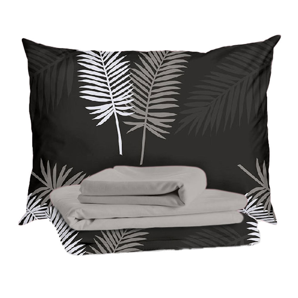 original-28625.jpg Комплект постельного белья Евро тенсель Mona Liza Liona серый с простыней 240х260 см — изображение 1