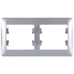 Рамка Systeme Electric Glossa двухместная алюминий (GSL000302)