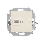 Розетка компьютерная Simon 15 встраиваемая слоновая кость RJ45 (1591598-031)