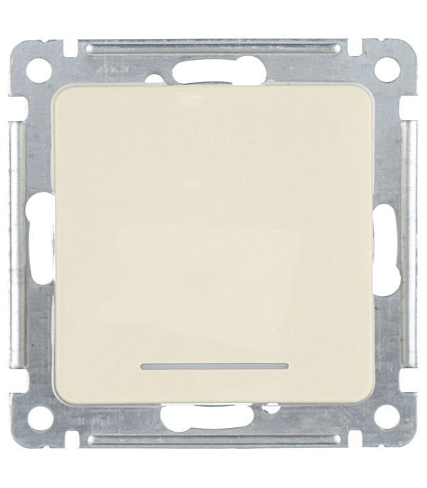 original-29096.jpg Переключатель Hegel Master одноклавишный встраиваемый слоновая кость с подсветкой (ВС10-462-01) — изображение 1