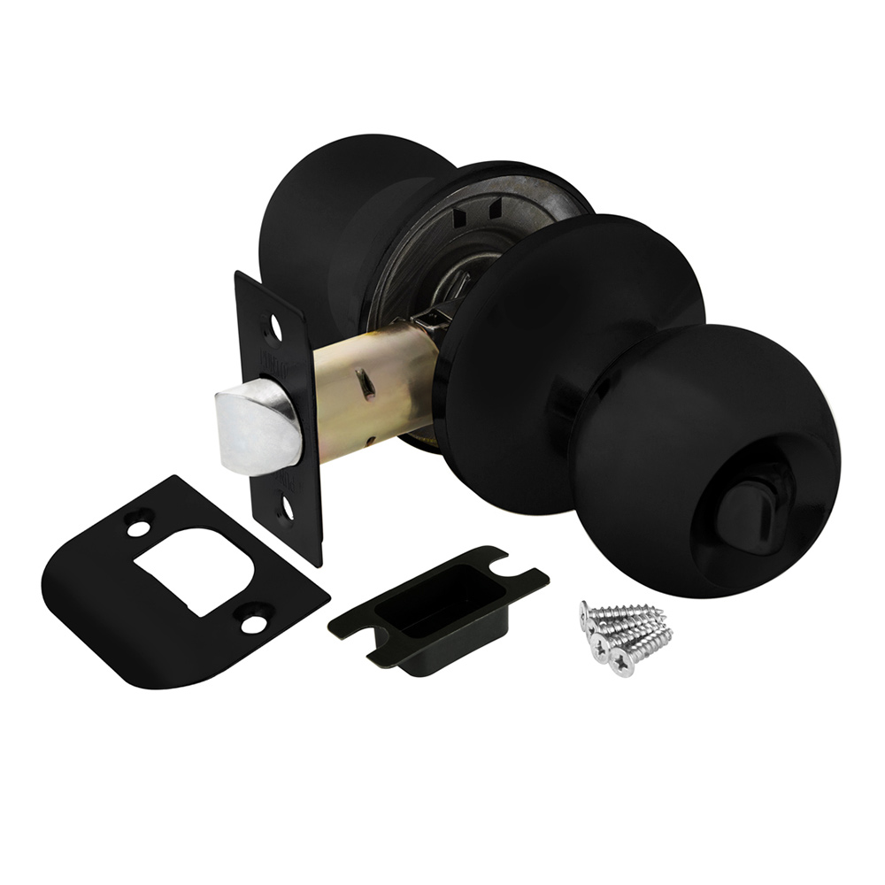 original-29425.jpg Ручка-защелка Punto кноб 6072 BL-B с фиксатором черная — изображение 1