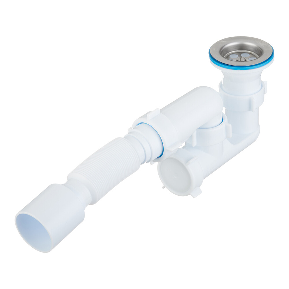 original-29721.jpg Сифон для душевого поддона АНИ пласт 1 1/2х40 мм регулируемый слив d50 мм с выпуском d70 мм с соединением 40/50 мм (E215) — изображение 1