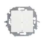 Переключатель Simon 15 двухклавишный встраиваемый белый (1591397-030)