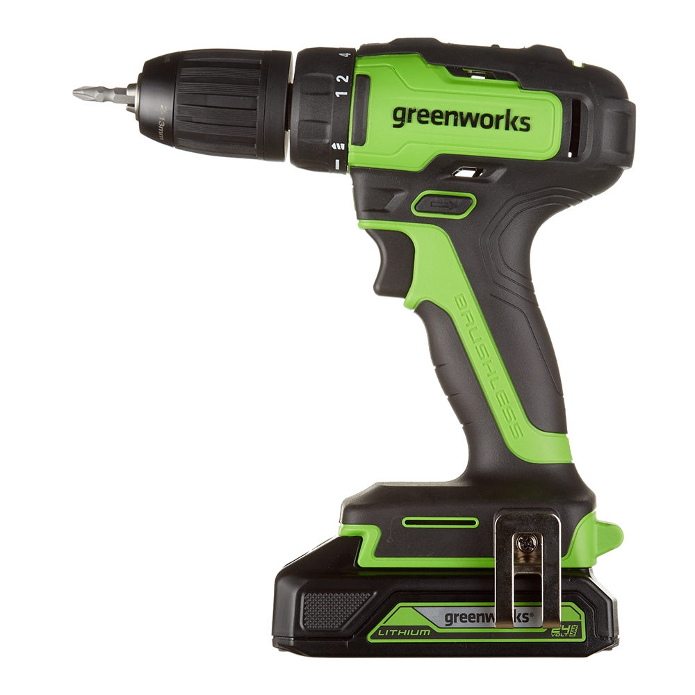 original-30030.jpg Дрель-шуруповерт аккумуляторная бесщеточная Greenworks GD24AGK2 24 В 2 Ач Li-Ion 1 АКБ и ЗУ (3704007UA) — изображение 1