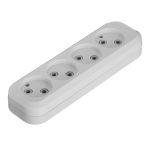 Колодка электрическая 4 розетки Makel 10 А 250 В 2,2 кВт белая (MGP141)