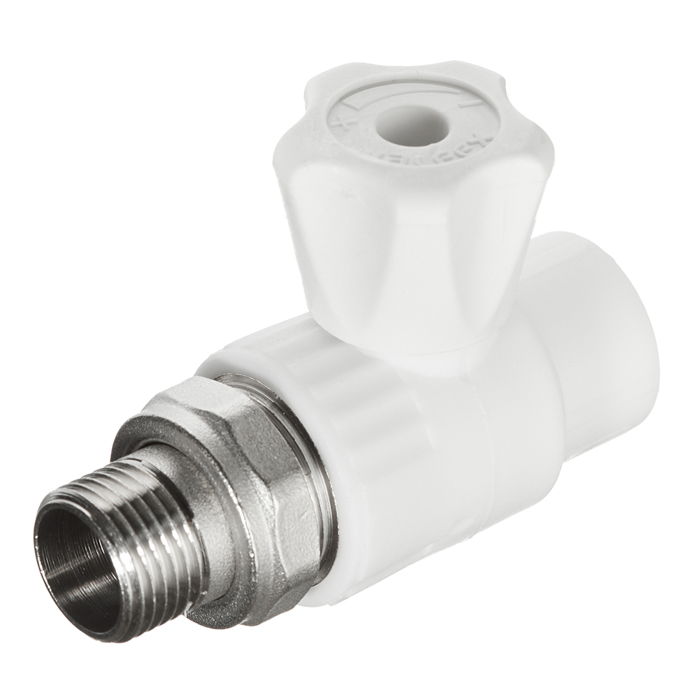 original-30109.jpg Кран шаровой полипропиленовый Valfex 20 мм х 1/2 НР(ш) с американкой прямой (10149020П) — изображение 1