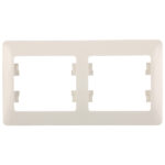 Рамка Systeme Electric Glossa двухместная бежевая (GSL000202)