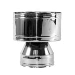 Дефлектор d150 мм на расширителе зеркальный без изоляции AISI 304