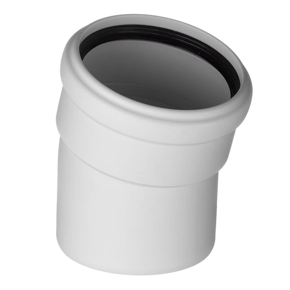 original-30611.jpg Отвод Ostendorf SKB d110 мм 15° пластиковый бесшумный для внутренней канализации (335100) — изображение 1