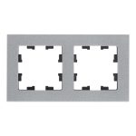 Рамка Systeme Electric AtlasDesign Nature двухместная мрамор айс грей (ATN343202)